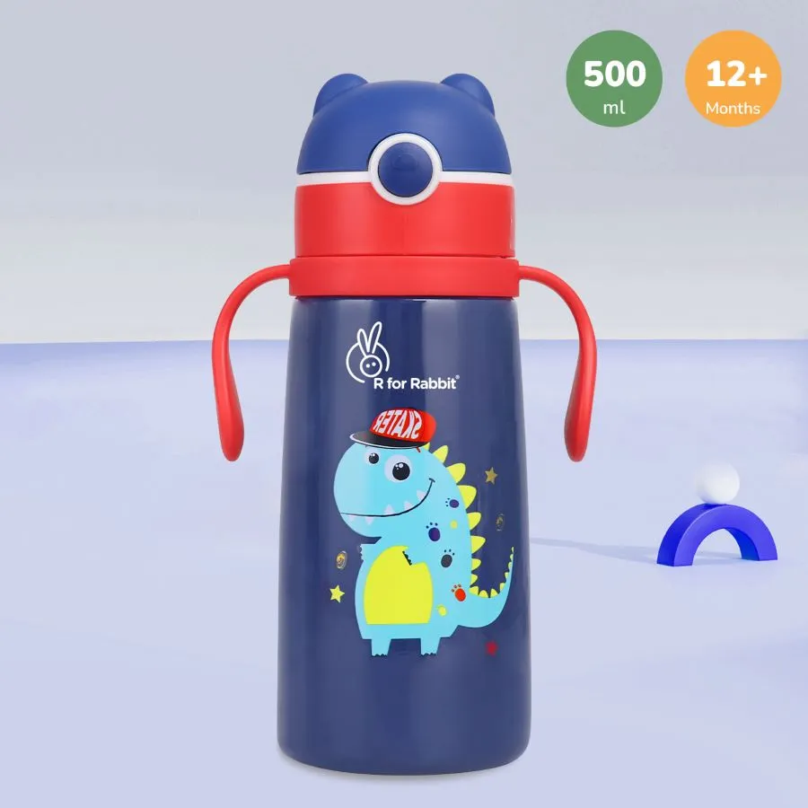 Steebo Safari Stainless Steel Sipper Bottle for Kids 500ml