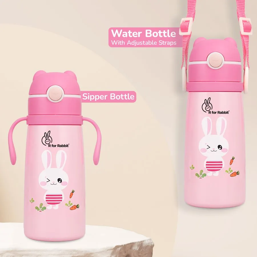 Steebo Safari Stainless Steel Sipper Bottle for Kids 500ml