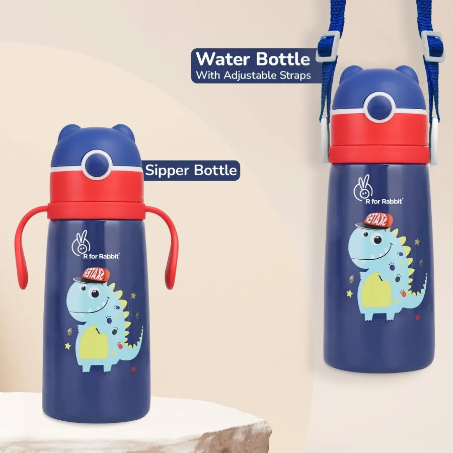 Steebo Safari Stainless Steel Sipper Bottle for Kids 500ml