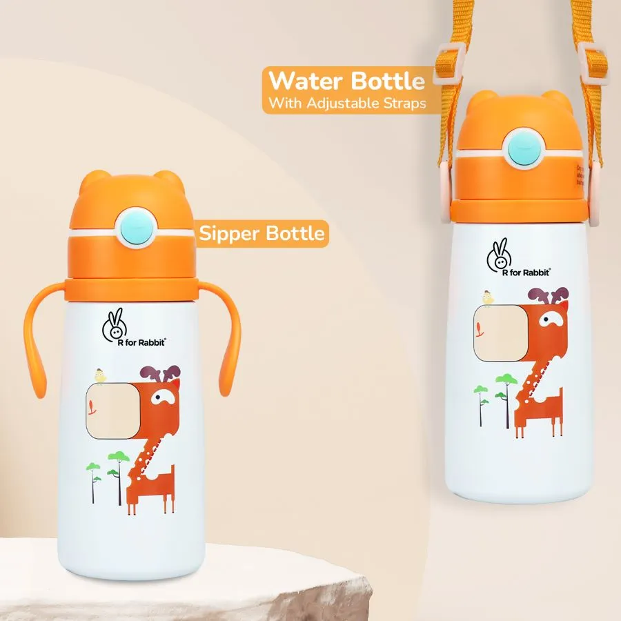 Steebo Safari Stainless Steel Sipper Bottle for Kids 500ml