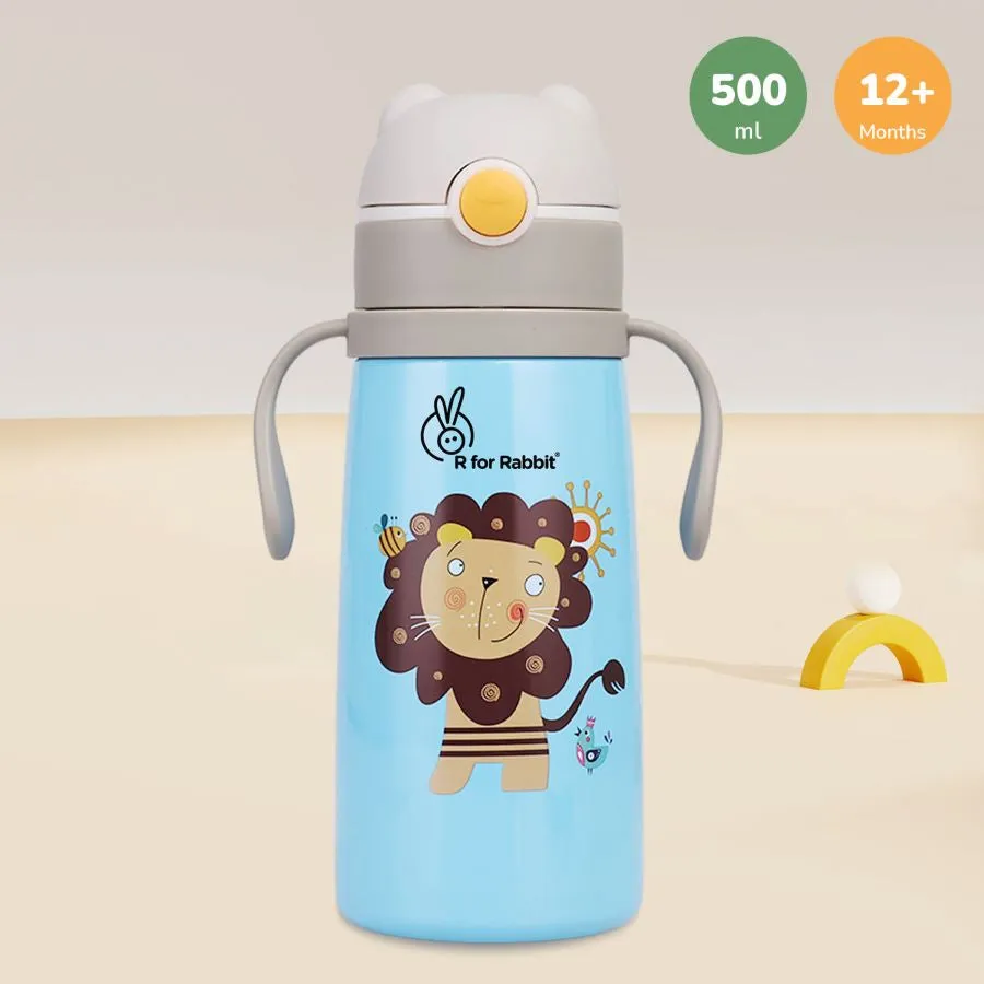 Steebo Safari Stainless Steel Sipper Bottle for Kids 500ml