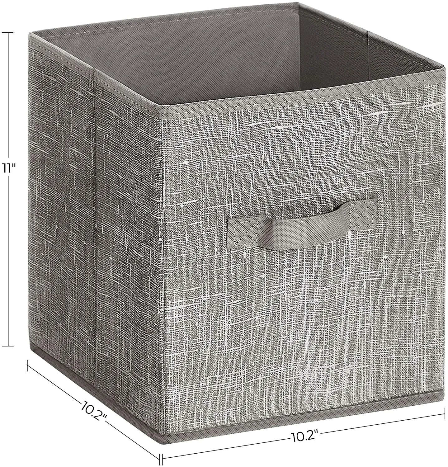 Storage Boxes, Set of 6, Non-Woven Fabric Foldable Storage Cubes, Toy Clothes Organizer Bins, Taupe