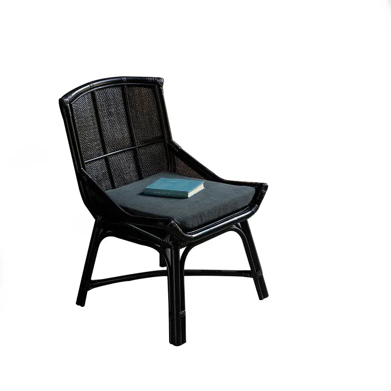 Sturdy Metal Wood Rattan Dining Chairs