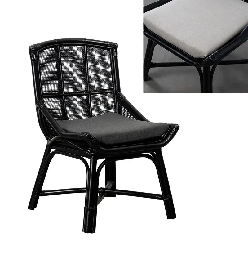 Sturdy Metal Wood Rattan Dining Chairs