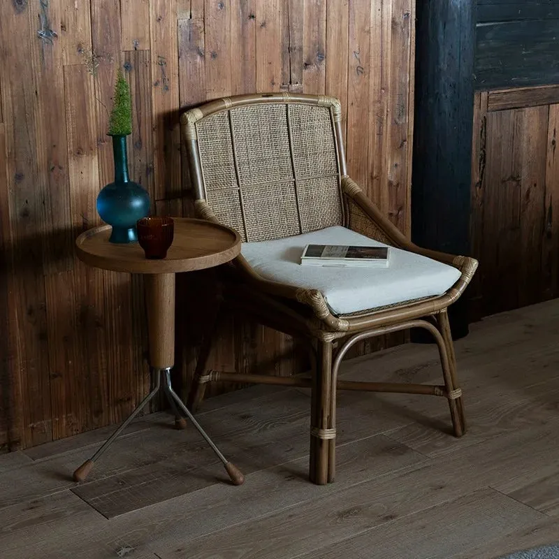 Sturdy Metal Wood Rattan Dining Chairs