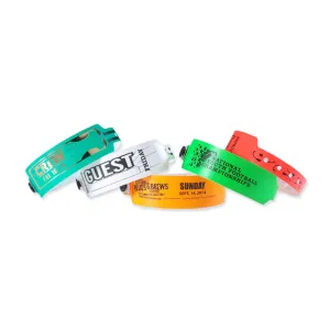 SuperBand® Custom Plastic Wristbands 1" Imprinted 450P (500/Box)