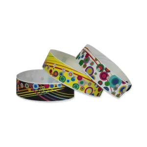 Superband® Expressions Plastic Wristbands 3/4" Colorburst Design 4025 (500/Box)