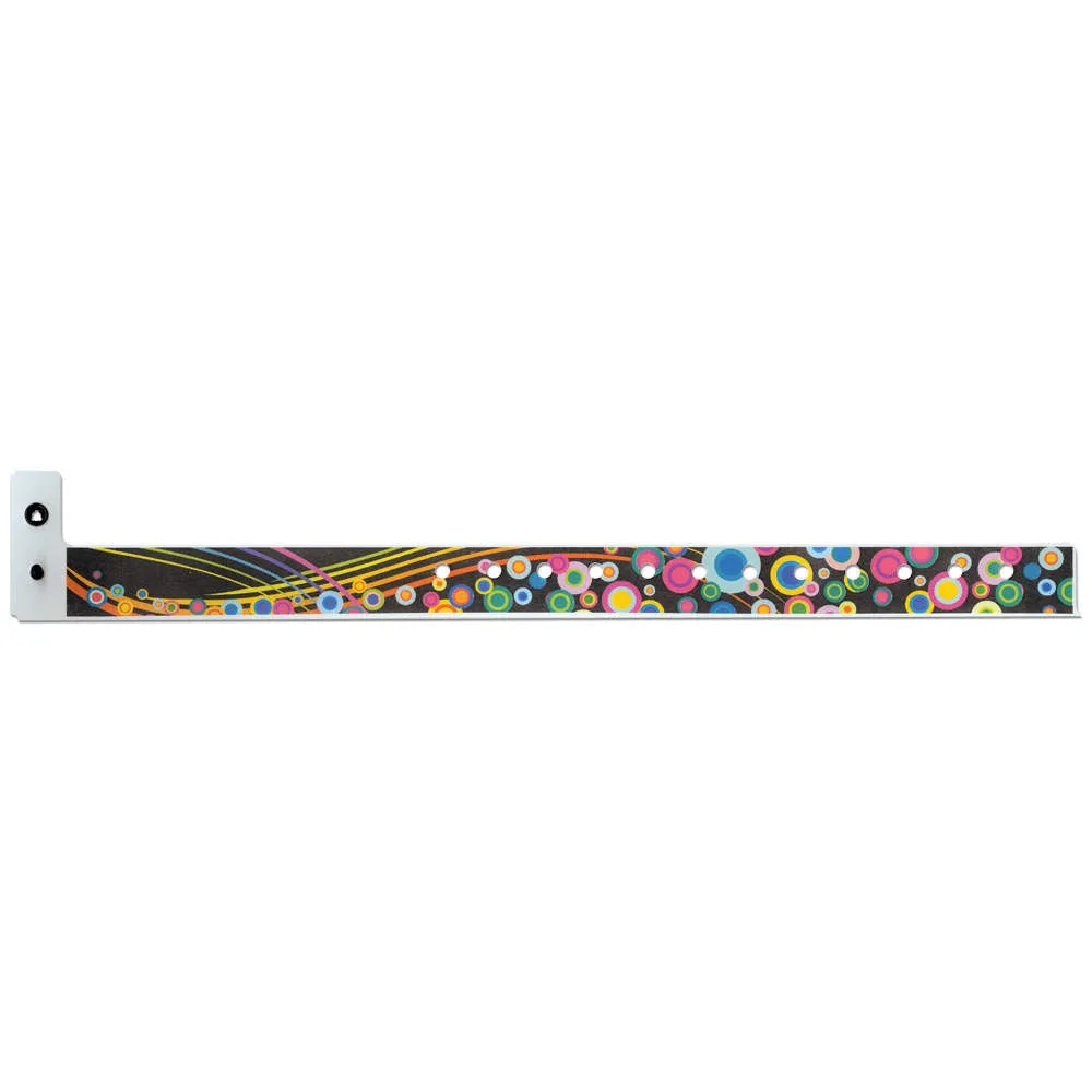 Superband® Expressions Plastic Wristbands 3/4" Colorburst Design 4025 (500/Box)