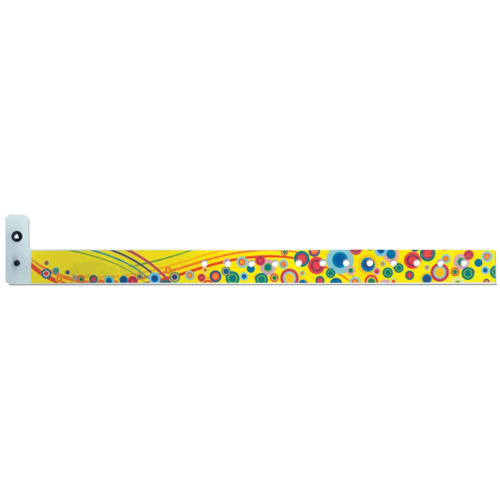 Superband® Expressions Plastic Wristbands 3/4" Colorburst Design 4025 (500/Box)