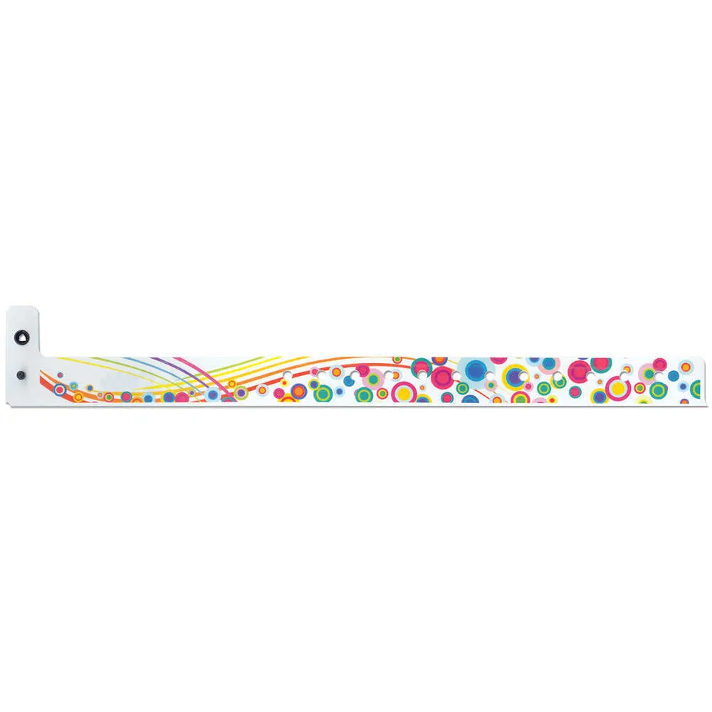 Superband® Expressions Plastic Wristbands 3/4" Colorburst Design 4025 (500/Box)