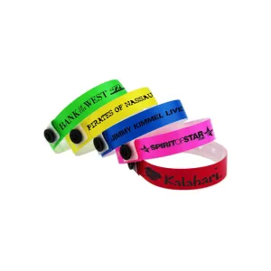 SuperBand® Narrow Custom Plastic Wristbands 1/2" Imprinted 460P (500/Box)