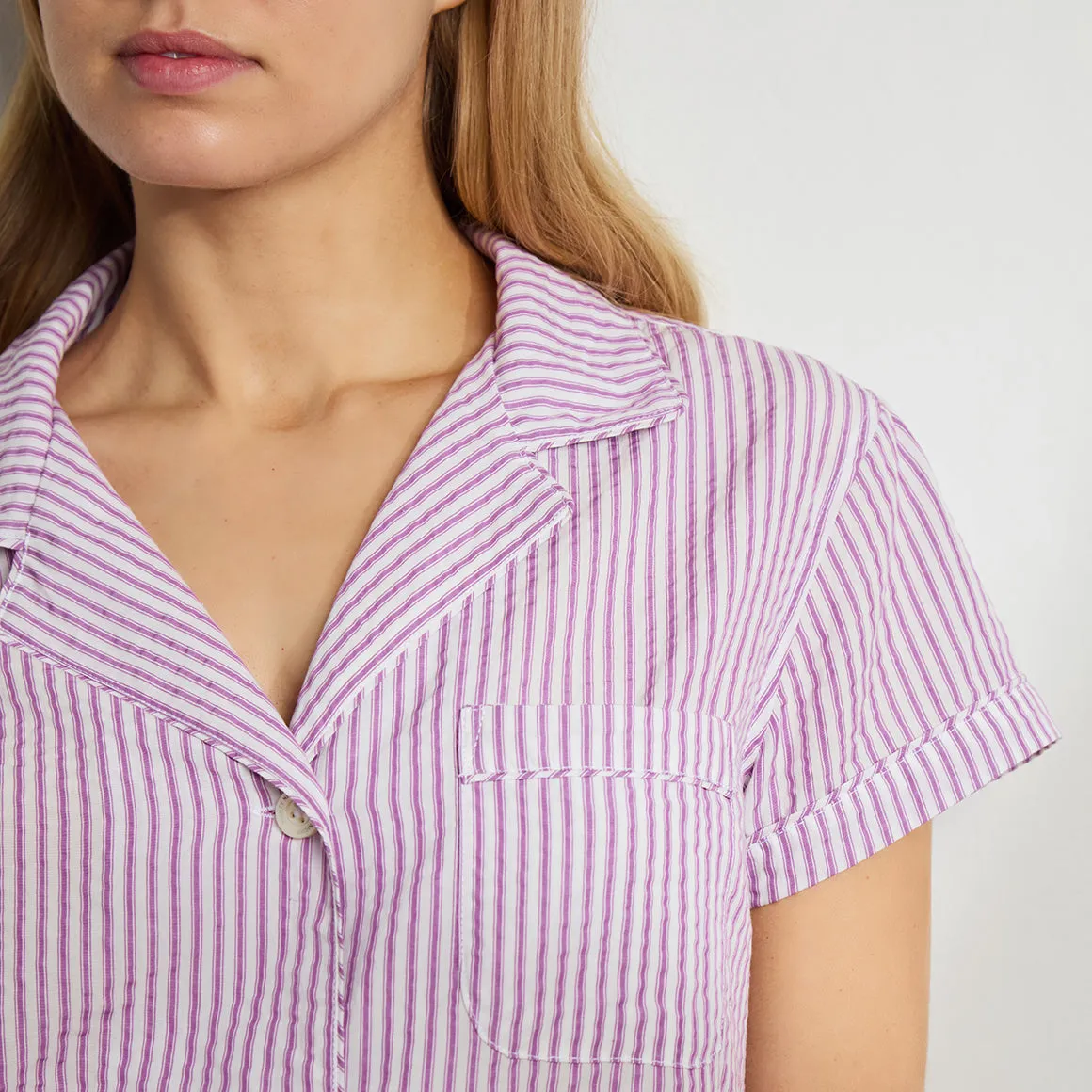 TENCEL™ Ticking Stripe Short PJ Set
