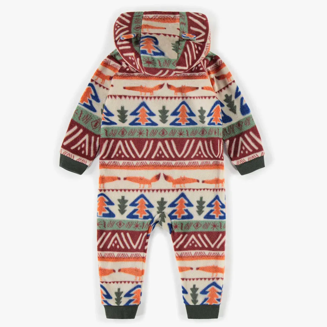 The Jacquard Fleece Onepiece - Green Mix - BABY