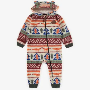 The Jacquard Fleece Onepiece - Green Mix - BABY