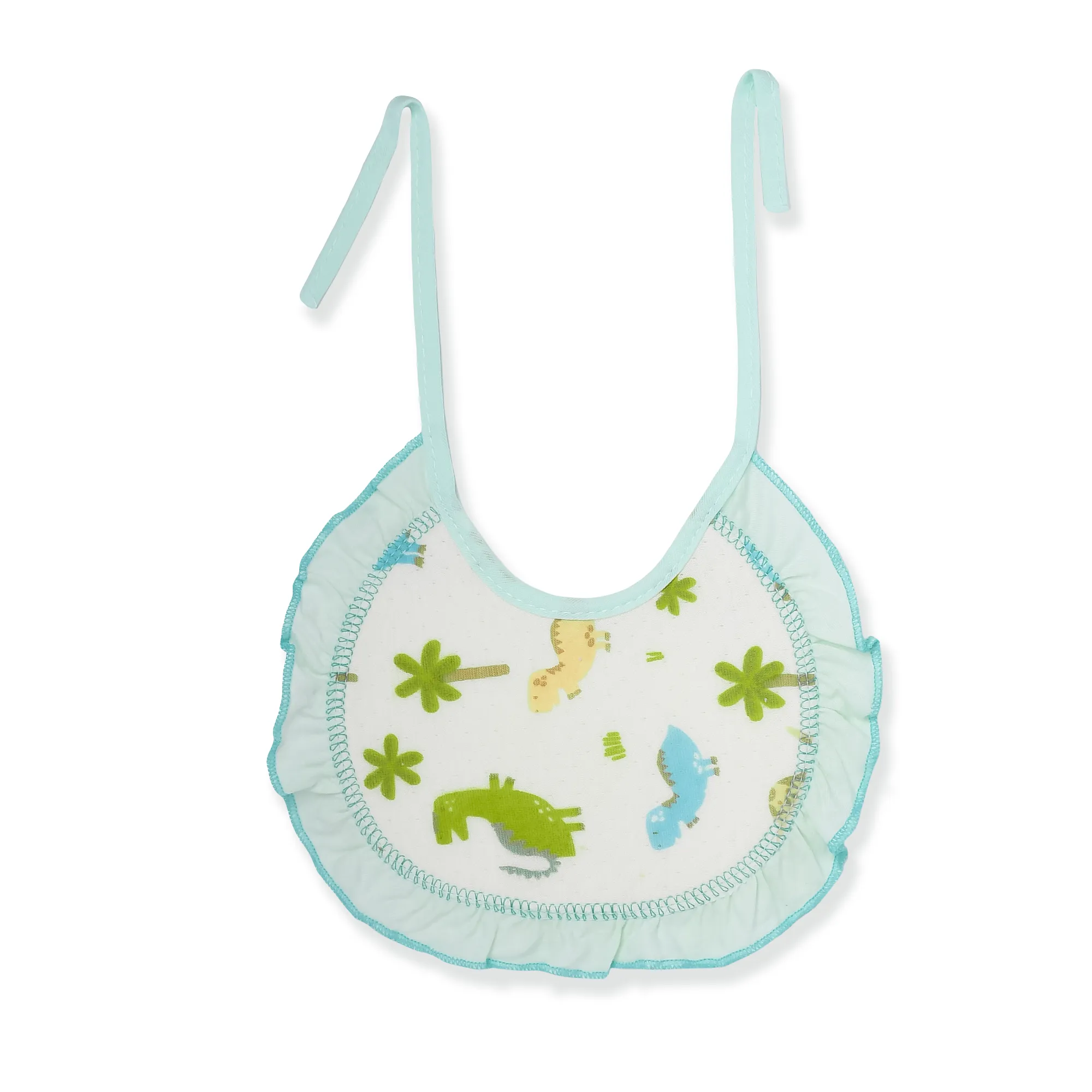 THE LITTLE LOOKERS� Cotton Baby Bibs with tying robes for Bottle Feeding & Breast Feeding | Soft Cotton Fabric with PVC on Back|Double Layered Skins for Quick Absorption & Fast Drying