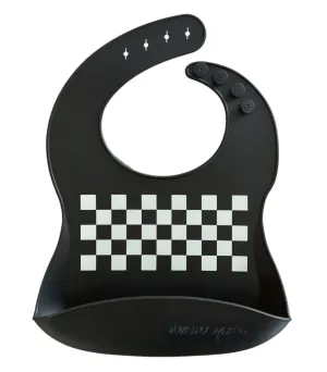 The Silicone Bib - Black Checkers