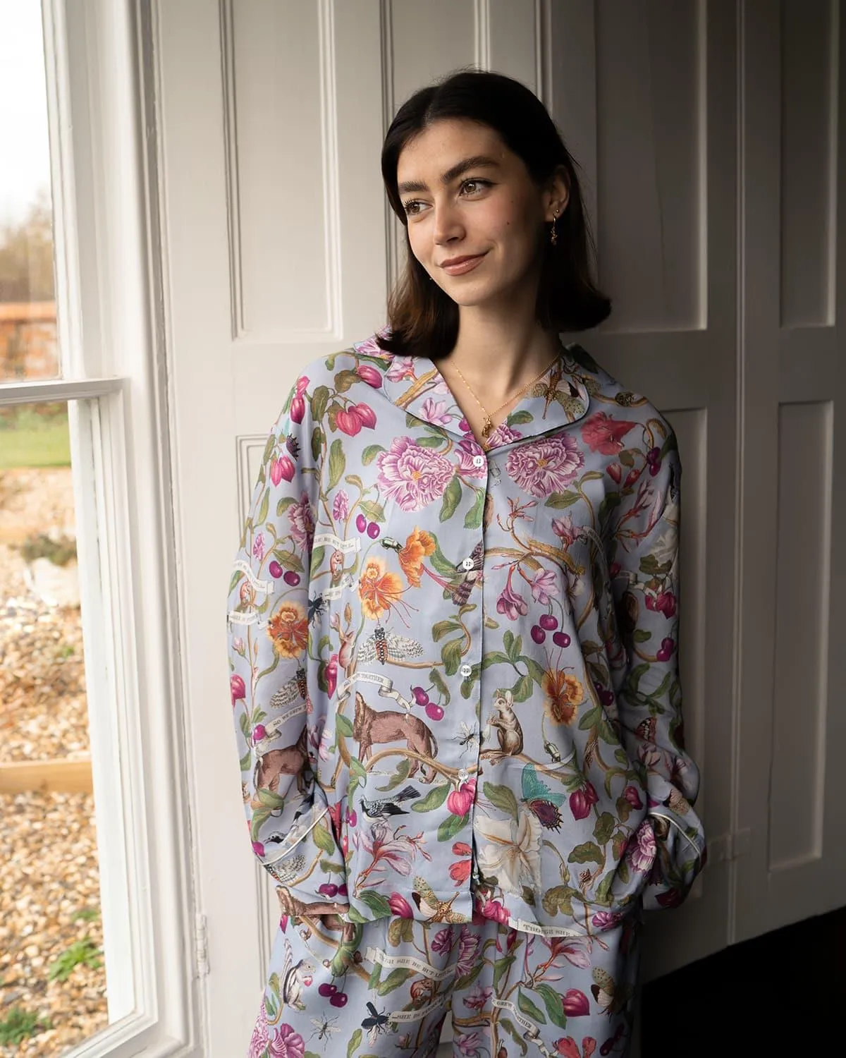 Tree of Life Vintage Blue Long Pajamas