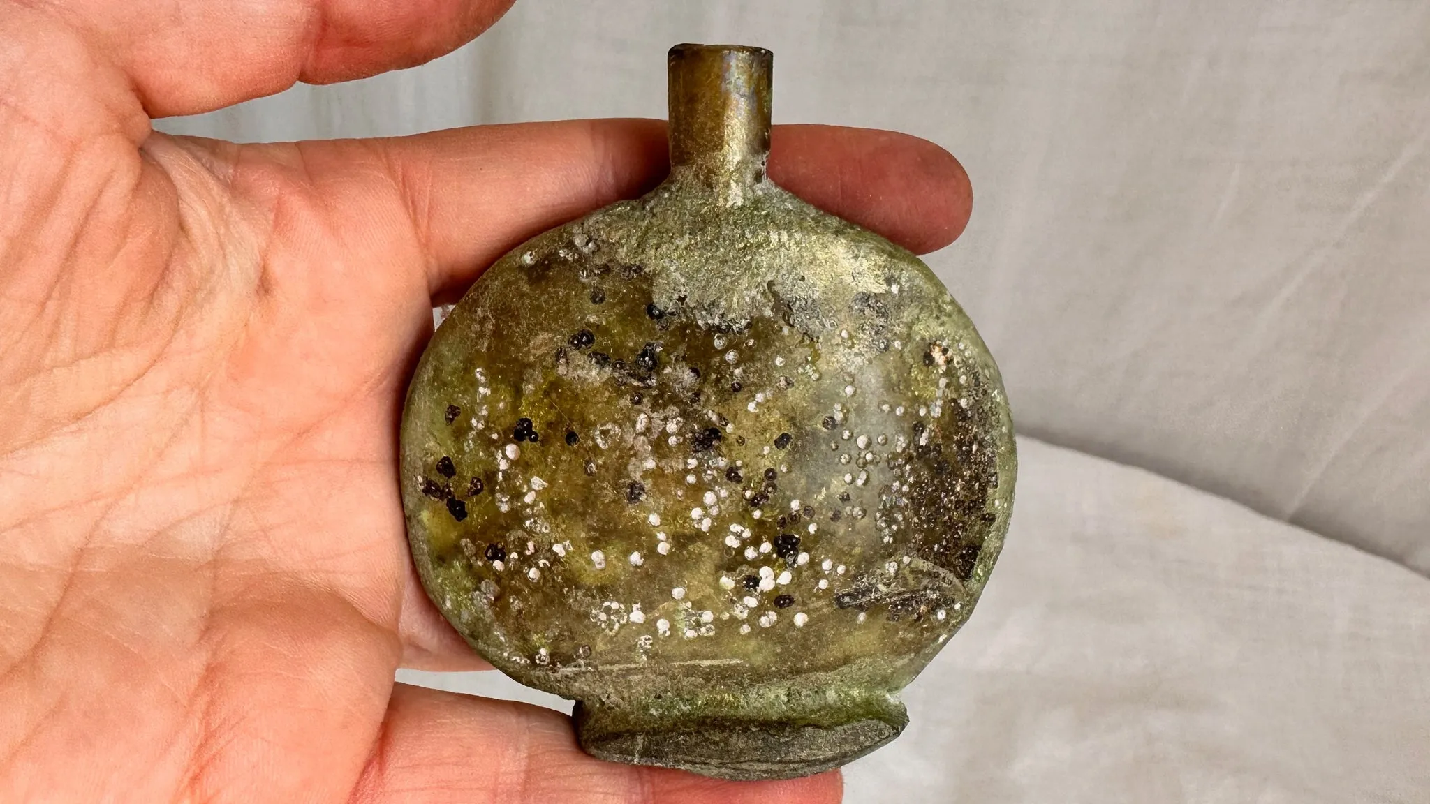 Trio of Ancient Roman Glass Bottles. 0367