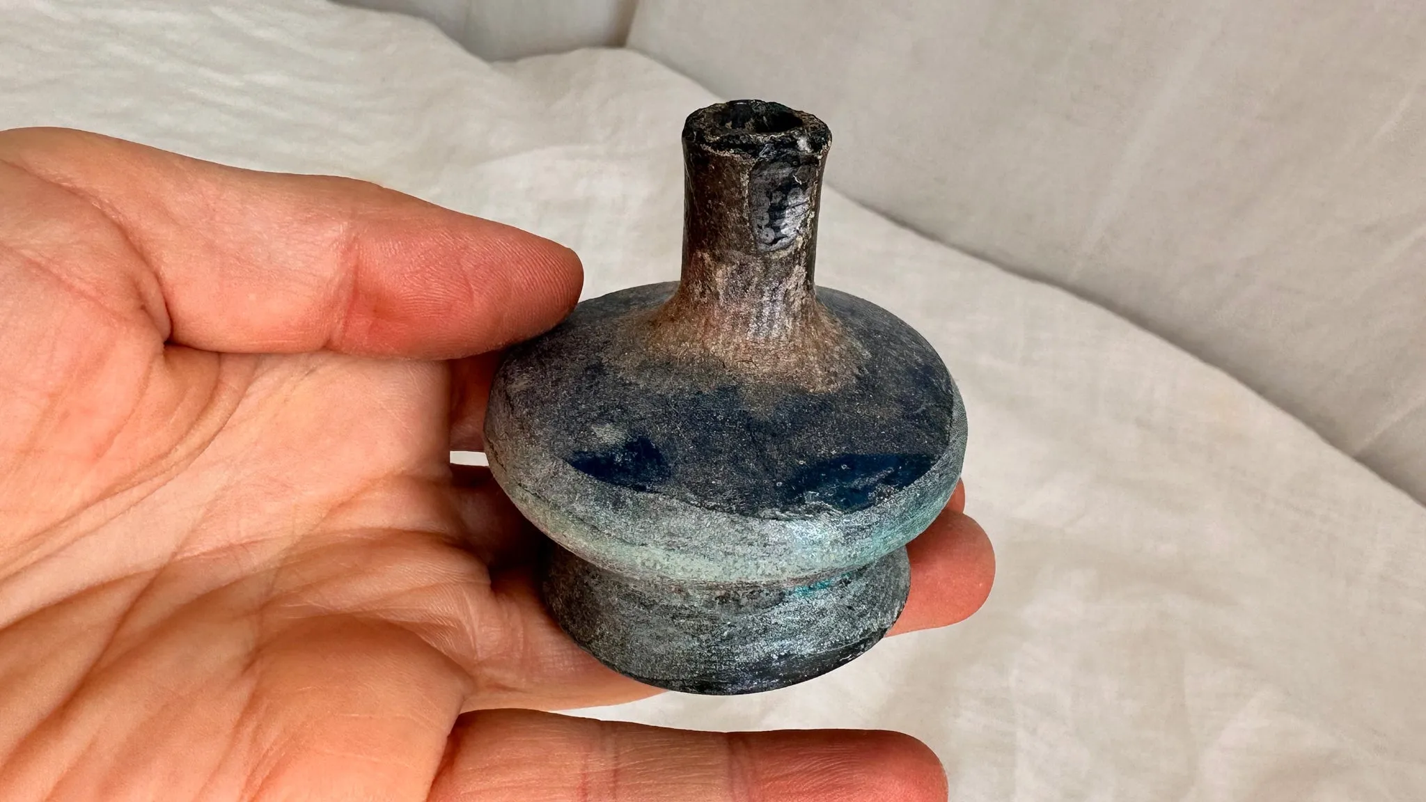 Trio of Ancient Roman Glass Bottles. 0367