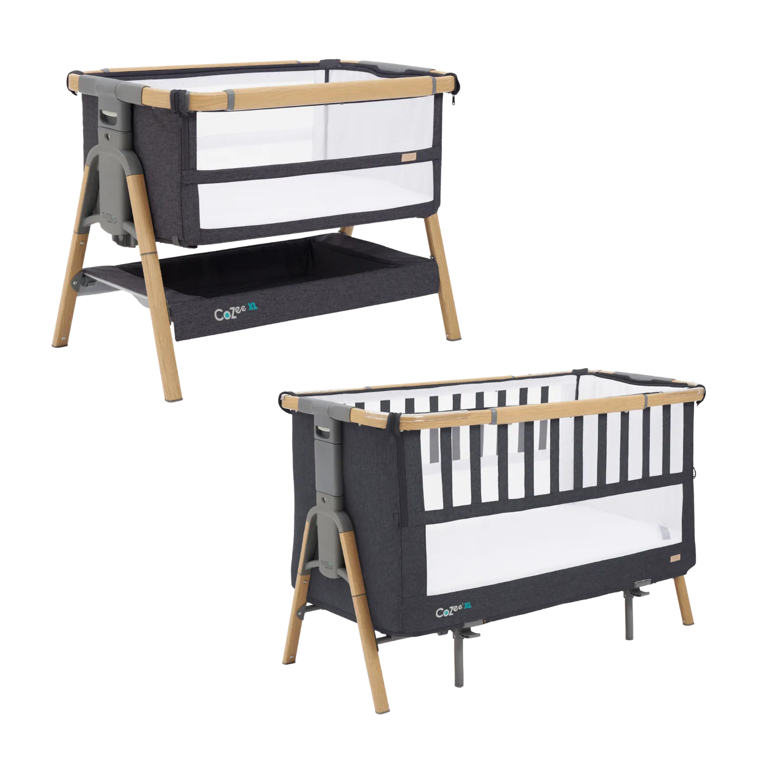 Tutti Bambini CoZee XL Bedside Cot & Crib  (1 year warranty)