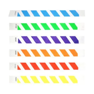 Tyvek Striped Wristbands - Free Shipping on Wristbands!