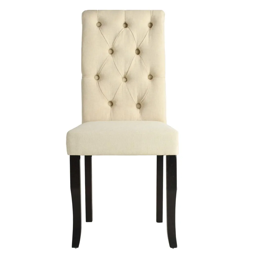 vidaXL Dining Chairs 4 pcs Cream Fabric