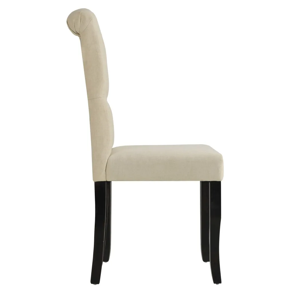 vidaXL Dining Chairs 4 pcs Cream Fabric