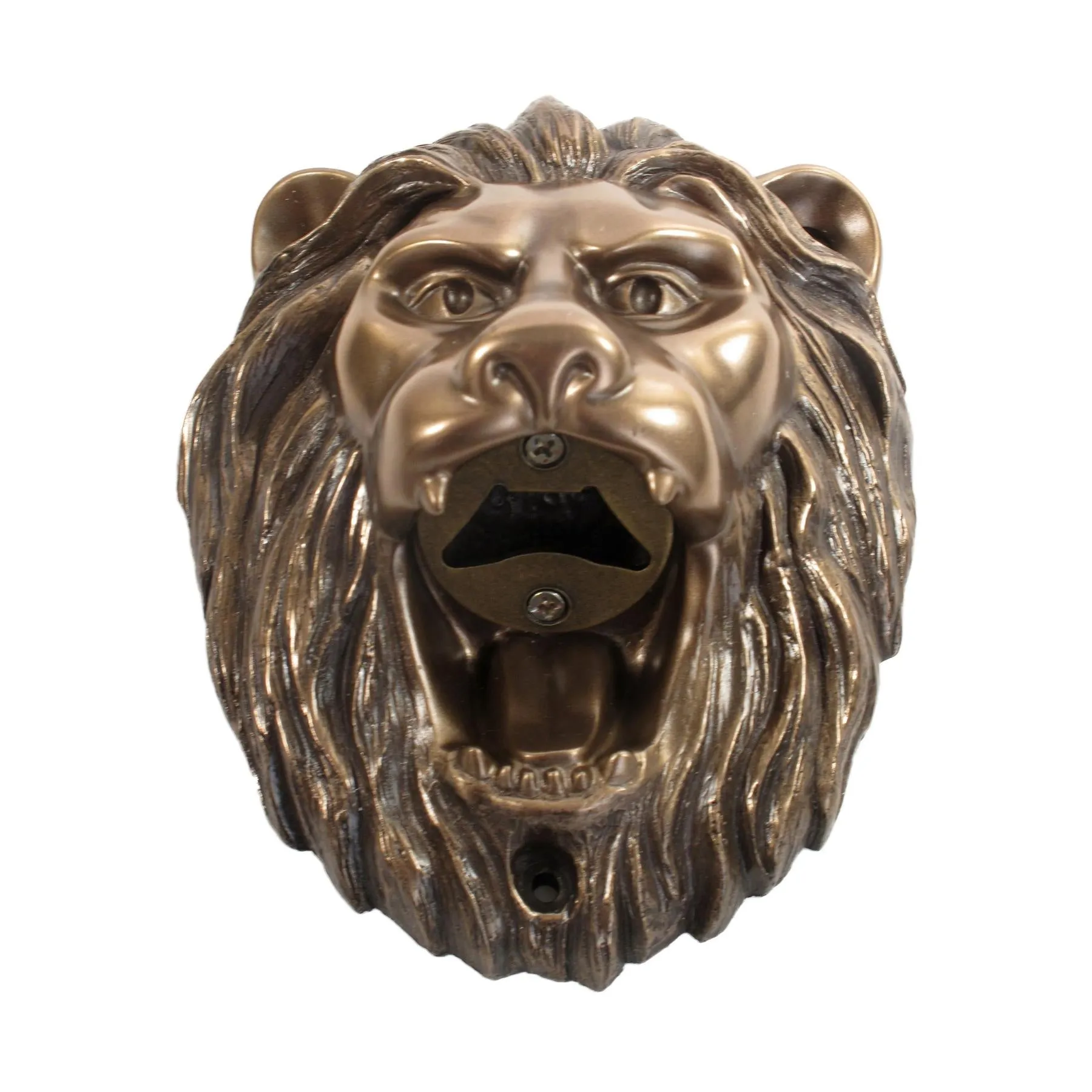 Wall Mounted Character Bottle Opener - Lion (Bronze)