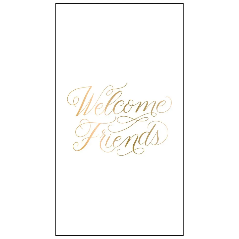 Welcome Friends Paper Guest Towels 24ct