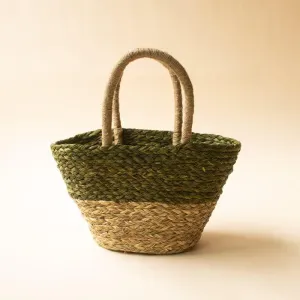 Welo Natural Fiber Basket - Green