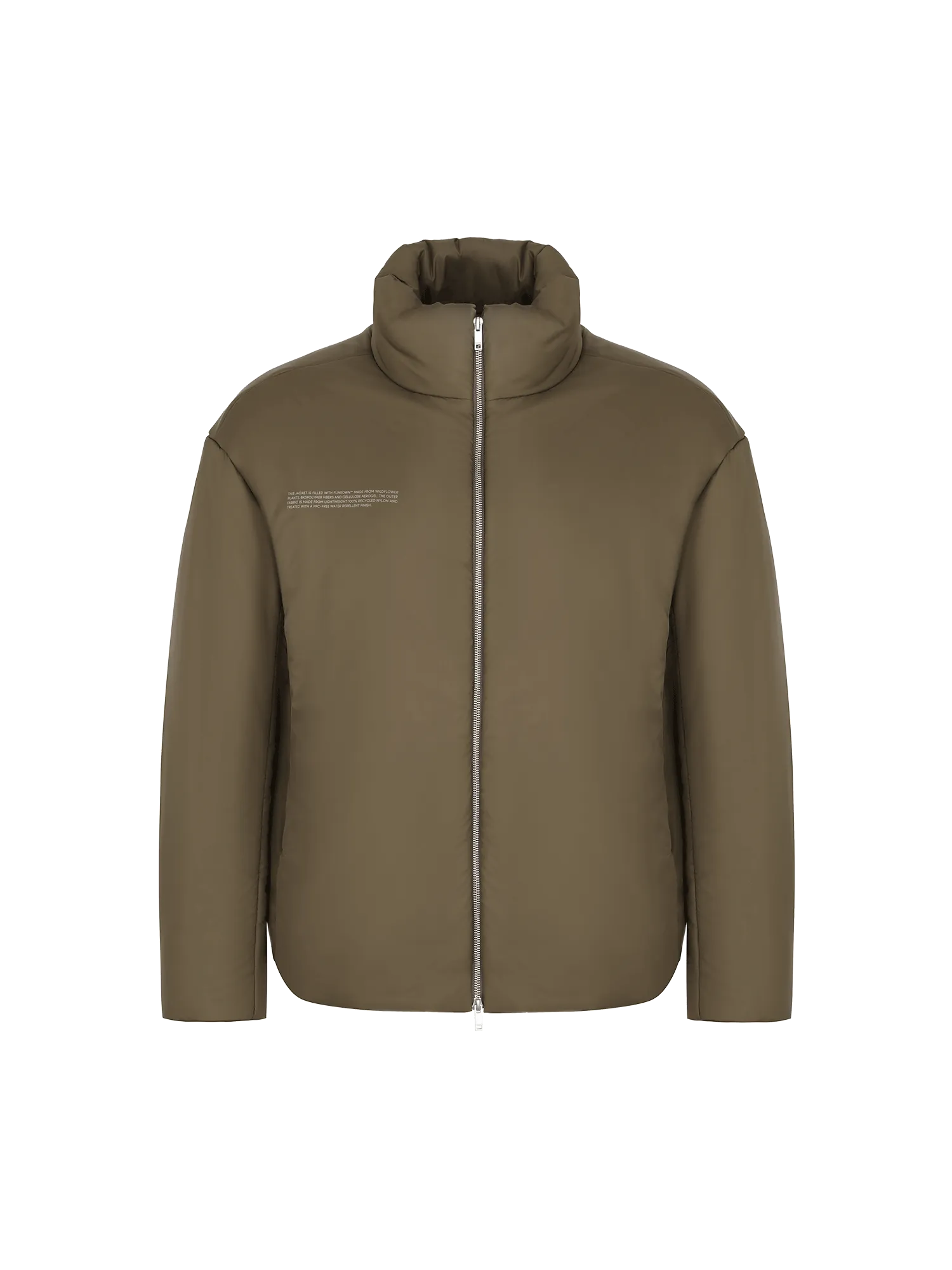 Womens Flower-Warmth Puffer Jacket—Soil Brown