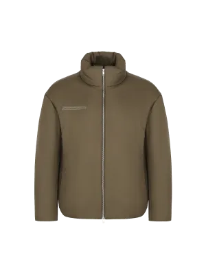 Womens Flower-Warmth Puffer Jacket—Soil Brown