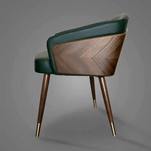 Wooden Synthetic Leather Dining Chairs