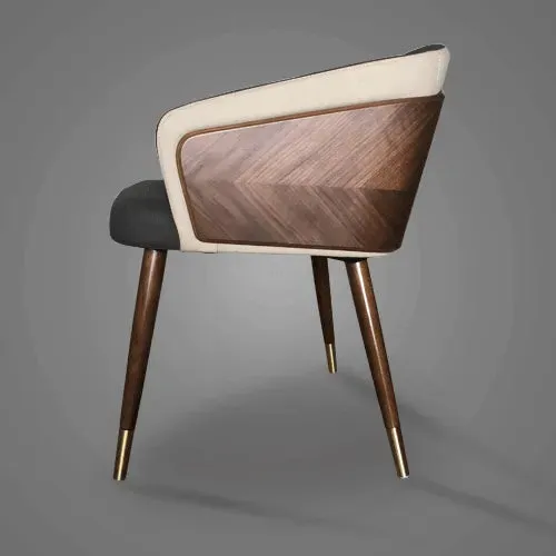 Wooden Synthetic Leather Dining Chairs