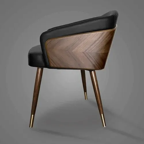 Wooden Synthetic Leather Dining Chairs