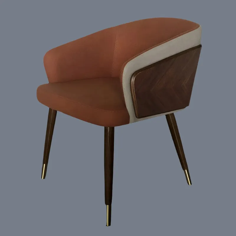 Wooden Synthetic Leather Dining Chairs