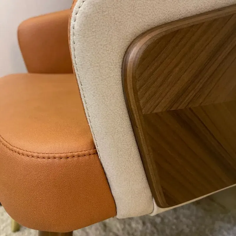 Wooden Synthetic Leather Dining Chairs