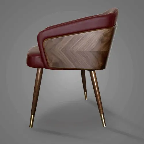 Wooden Synthetic Leather Dining Chairs