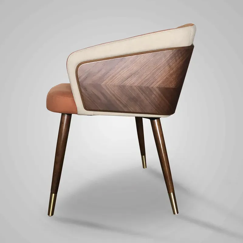 Wooden Synthetic Leather Dining Chairs