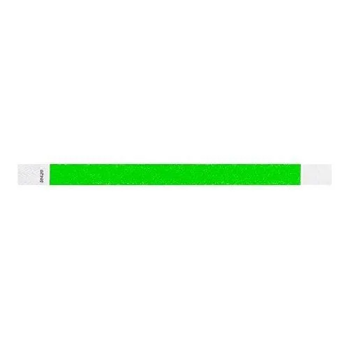 WristCo Neon Green 3/4" Tyvek Wristbands - 1000 Pack Paper Wristbands for Events
