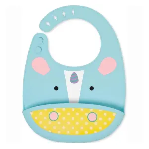 Zoo Fold & Go Silicone Bib - Unicorn